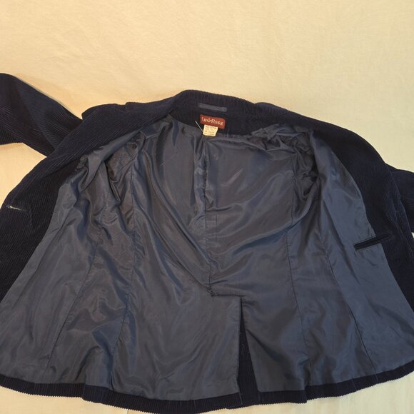 VINTAGE La Rose Old Money Academia Navy Blue Corduroy Blazer Size S/M LIKE NEW! - Picture 11 of 16